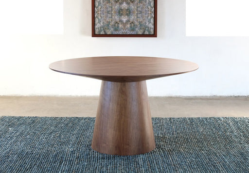 DT120 Walnut Pedestal Dining Table