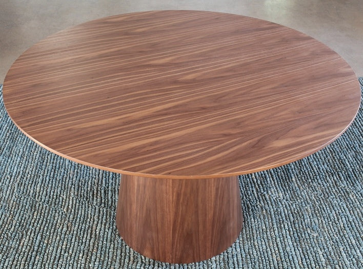 DT120 Walnut Pedestal Dining Table