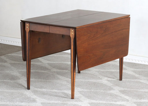 DT121 Mid-Century Modern Dining Table with Black Detailed Leg Accents, Vintage 1950's 