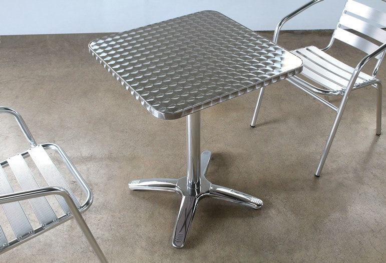 DT128 Stainless Steel Square Bistro Table 