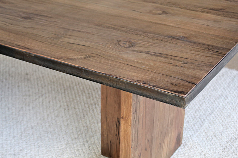 DT133 Alder Wood Plank Dining Table