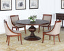 DT148 Magnolia Round Dining Table in Dark Oak