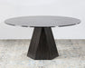 DT153 - Jet Variegated Pedestal Table With Smoke Glass Top