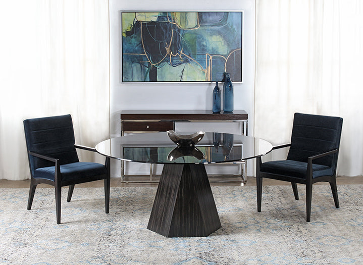AC230 - Jet Arm Chair with Sapphire Upholstery