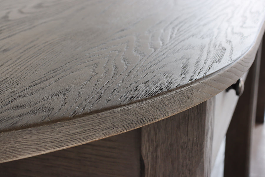 Weathered Hazel Oak X-Large Oval Kitchen Island