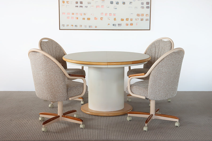 Laminate Dinette Table with Oak Trim and Leaf