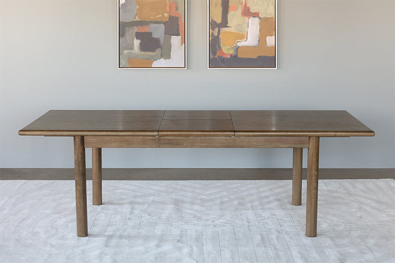 Toasted Natural Oak Dining Table With Extension