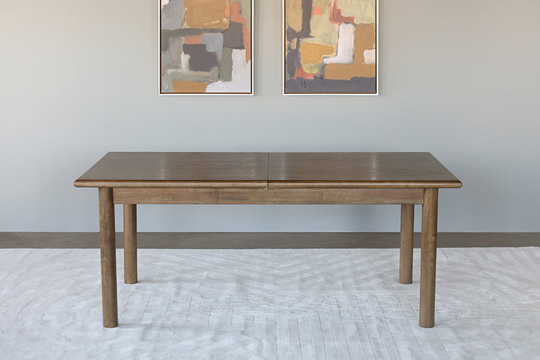 Toasted Natural Oak Dining Table With Extension