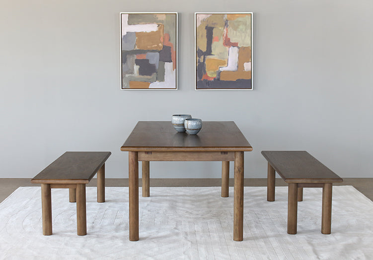 Toasted Natural Oak Dining Table With Extension