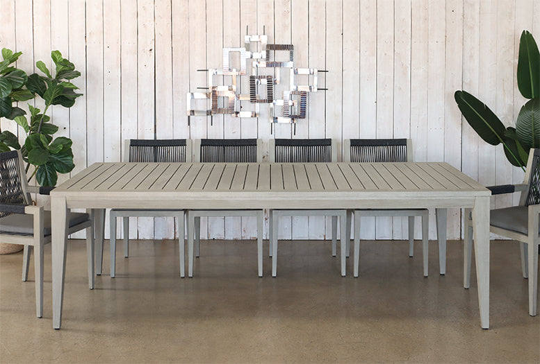 Grey Teak Outdoor Dining Table