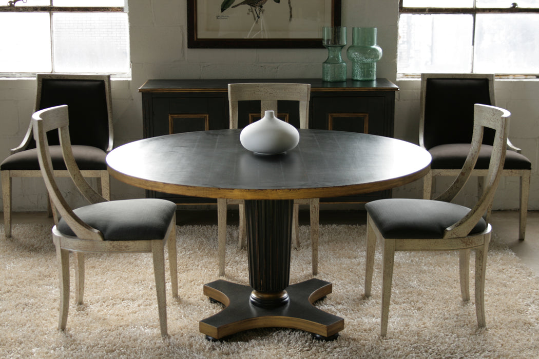 Louis XVI Buffet in Powder Black with Gold