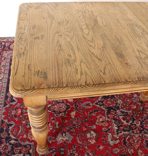 Turned Leg Oak Dining Table