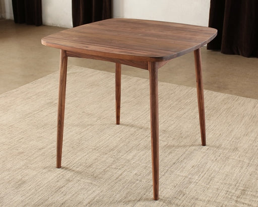 DT95 - Simple Walnut Square Dining Table with Turned Leg