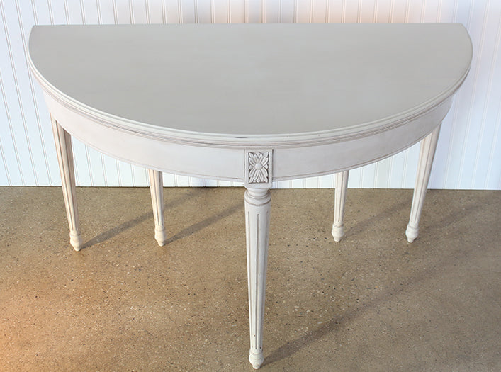Folding Demi-lune Console Round Table