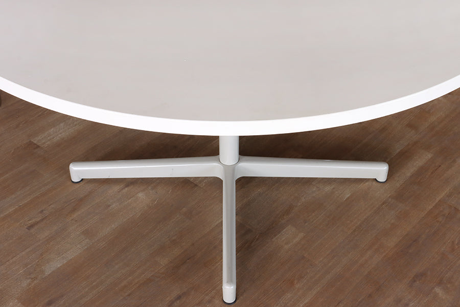 Round Off-White Conference Table