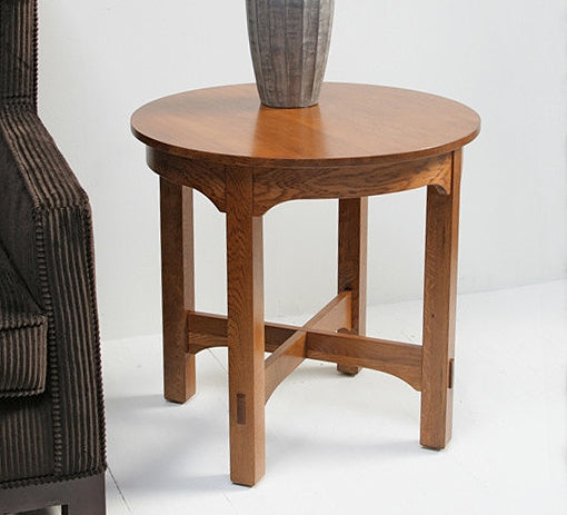 ET219 Arts and Crafts Round End Table