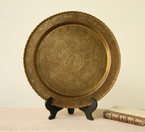Middle Eastern Brass Plate Tea Table