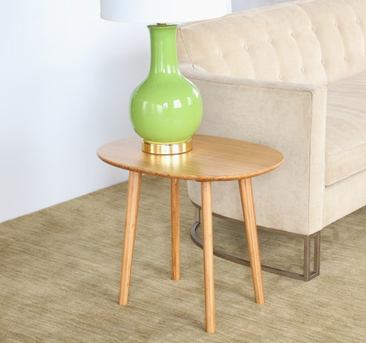 ET352  - Modern Bamboo Oval End Table