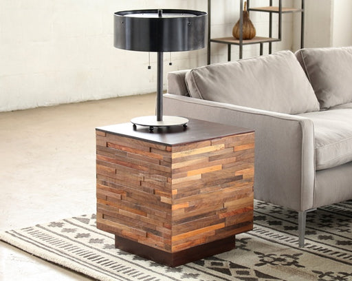 ET365 Recycled Wood Block Side Table 