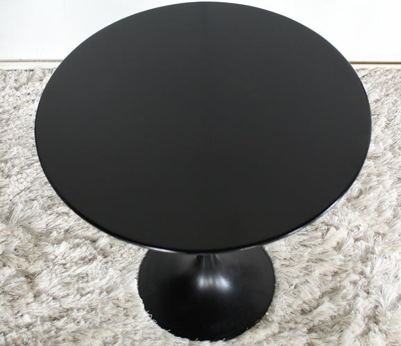 Black Laminate Wood Saarinen Style Tulip End Table