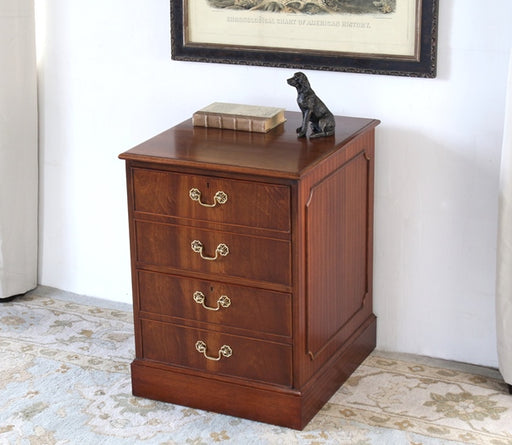 ET394 Mahogany 2 Drawer File Cabinet-Side Table, Circa 1960 
