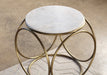 ET397 Circles Side Table with White Stone Top