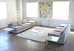 CS185 High Gloss White Console Table with Stainless Steel Base 