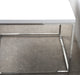 ET409 High Gloss White End Table with Stainless Steel Base
