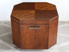 ET411 Mid-Century Octagonal Wood Founders Side Table, Vintage 1960's 