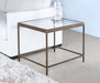 ET417 Mitchell Gold Vienna Side Table in Antique Brass 