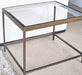 ET417 Mitchell Gold Vienna Side Table in Antique Brass 