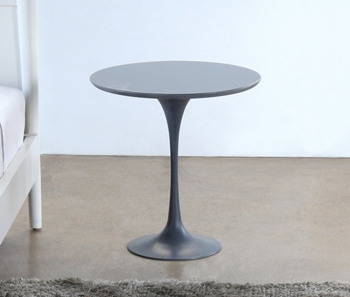 ET418 Steel Gray Saarinen Style Tulip End Table 