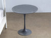 ET418 Steel Gray Saarinen Style Tulip End Table 