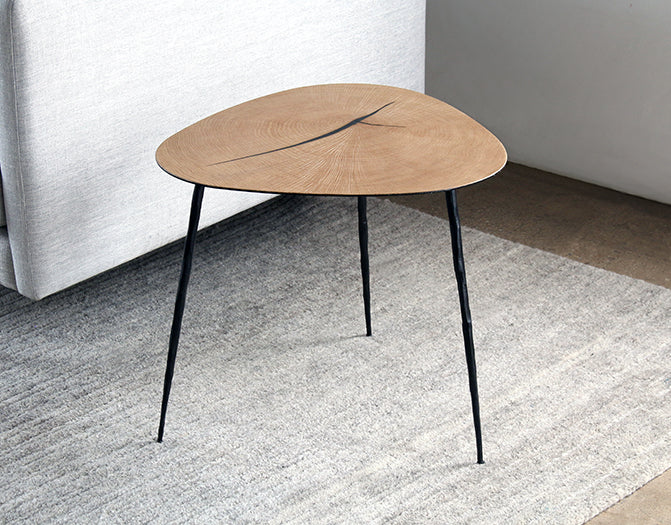 ET432 Low White Oak End T3able with Forged Steel Legs 