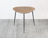 ET432 Low White Oak End Table with Forged Steel Legs 