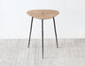 ET433 Tall White Oak End Table with Forged Steel Legs