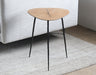 ET433 Tall White Oak End Table with Forged Steel Legs
