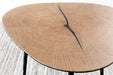 ET433 Tall White Oak End Table with Forged Steel Legs