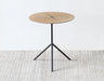 ET434 White Oak Tripod End Table with Steel Legs