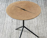 ET434 White Oak Tripod End Table with Steel Legs