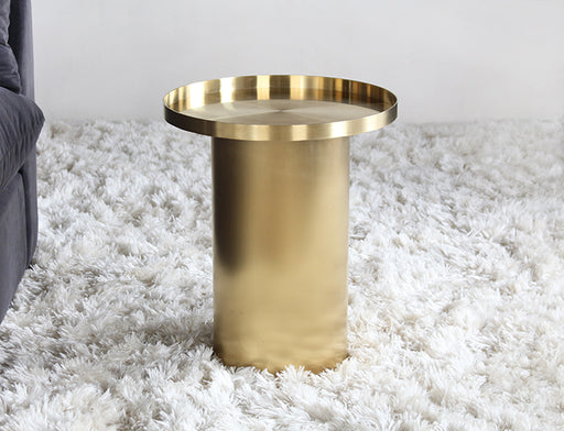 ET435 Titanium Gold Drum End Table