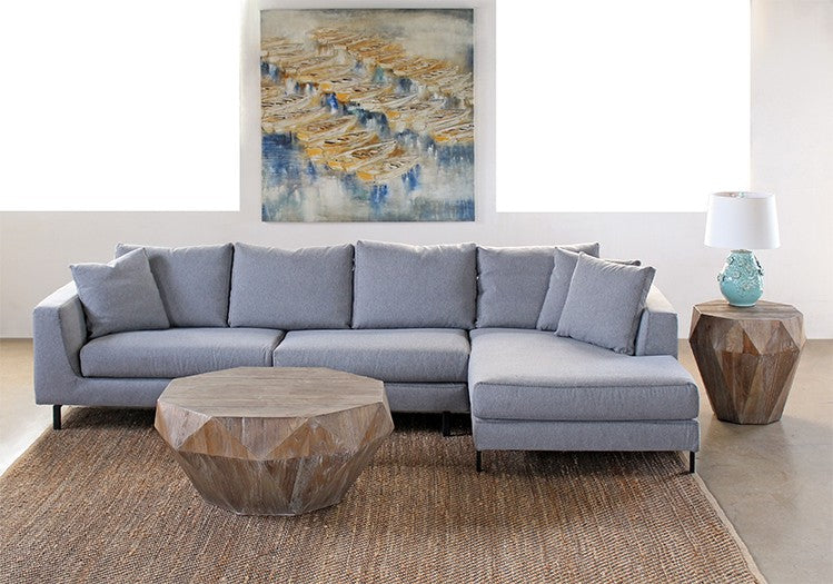 Hunter Sectional in Gray Flannel