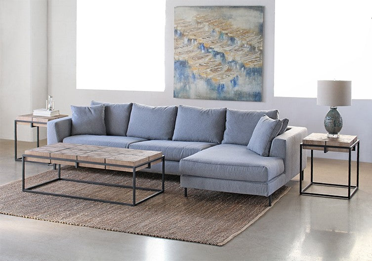 Hunter Sectional in Gray Flannel