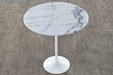 ET450 Saarinen Style Tulip End Table with White Stone Top