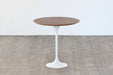 ET451 Saarinen Style Tulip End Table with Walnut Top