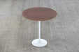 ET451 Saarinen Style Tulip End Table with Walnut Top