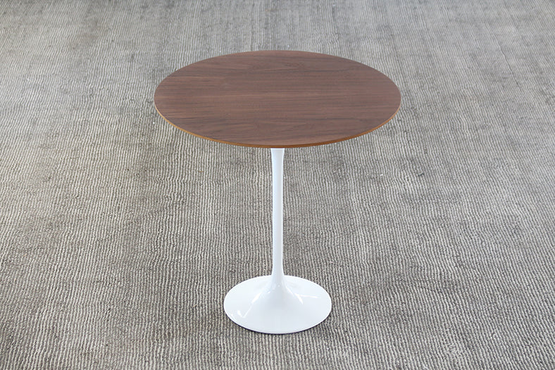 ET451 Saarinen Style Tulip End Table with Walnut Top