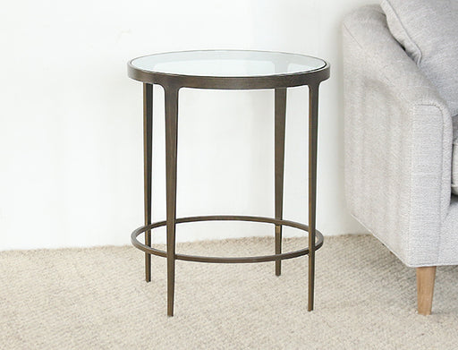 ET456 Roundabout End Table in Antique Pewter 