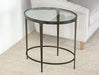ET457 Roundabout Ellipse End Table in Antique Pewter 