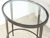 ET457 Roundabout Ellipse End Table in Antique Pewter 